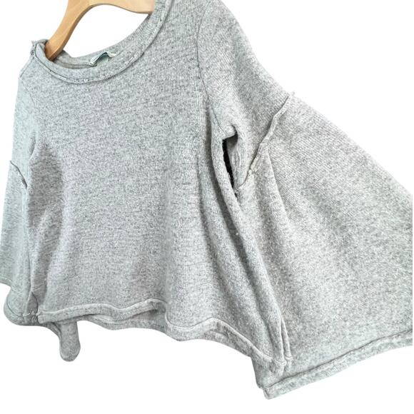 Sundance Mountain Retreat Sweater S Gray Wool Blend Bell Sleeve Boho Cabin Cozy - Picture 2 of 11